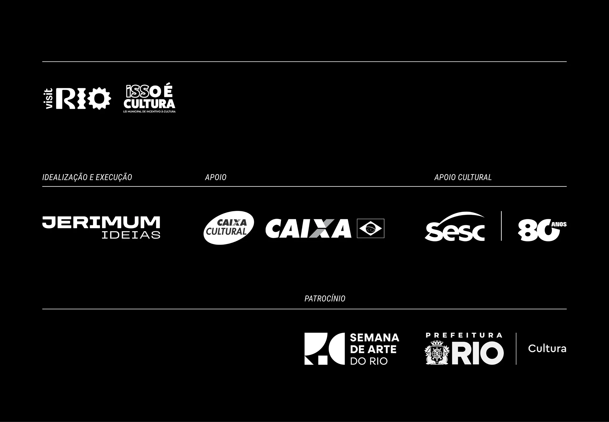 Logos de apoiadores, patrocinadores e parceiros do Festival Panorama 2026.